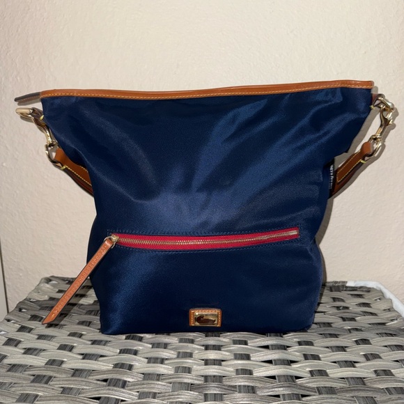 Dooney & Bourke Handbags - Dooney & Bourke Navy and Brown Shoulder Bag